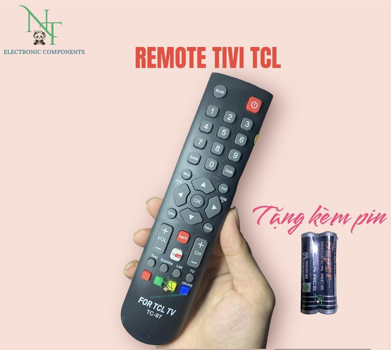  Remote điều khiển TiVi TCL TC97 . Đồ bấm TiVi TCL . Tặng kèm pin sử dụng 