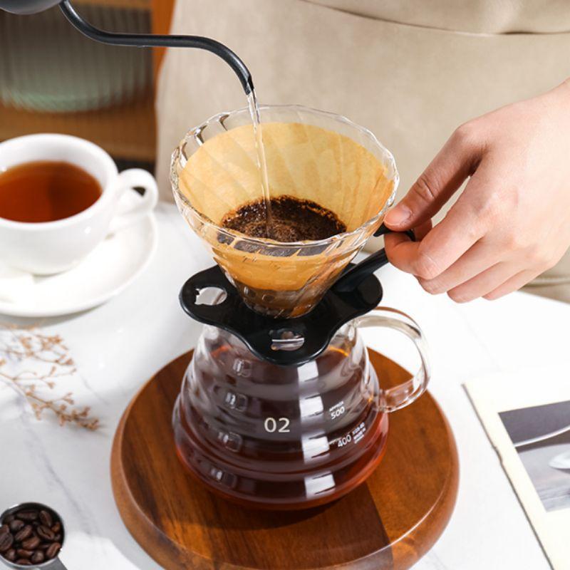 Bình thủy tinh kèm phễu V60 pha cà phê Pour Over 360ML 7