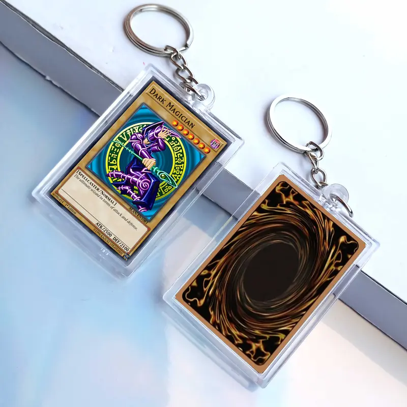 Gantungan kunci Keychain Yu-Gi-Oh! Hologram depan Belakang 1