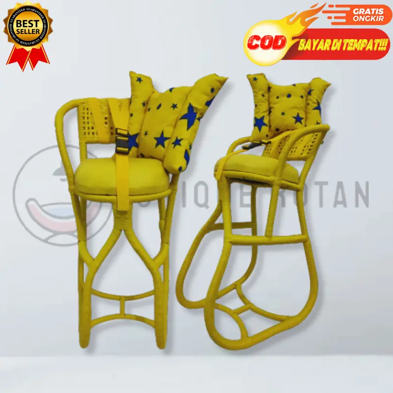 Kursi Boncengan Anak Motor Matic Rotan Mulus Free Sabuk dan Bantal Stang 3