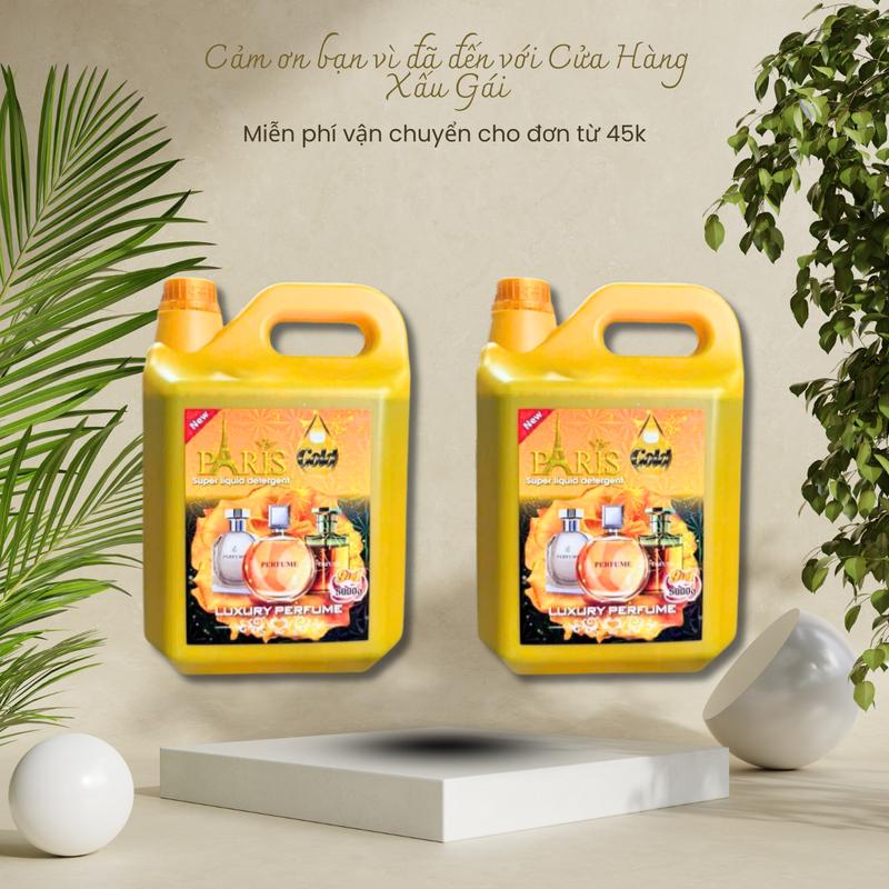  Combo 2 Can 10 Lít Nước giặt xả Paris  5 Lít Can  - Nước Giặt Trắng Sáng Làm Sạch Và Lưu Hương  GIAO MÀU NGẪU NHIÊN - MÙI NHƯ NHAU  