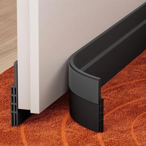 Tiras debajo de la puerta, Espacios de silicona para puertas exteriores e interiores, Bloqueador de ventanas para garaje, Aislante de ruido y polvo, Fácil de instalar, Sello para puerta de garaje|Construcción de silicona|Duradero y resistente al agua