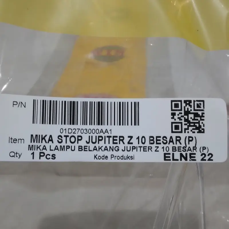 Mika Lampu Belakang Putih Bening Besar Jupiter Z Robot 2010 2011 2012 | mika stop lamp WIN | kaca stoplamp rem motor yamaha salib original 1