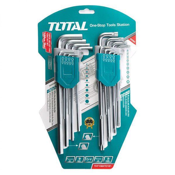  Bộ 18 chìa lục giác và lục giác bông TOTAL THT106KT0181 