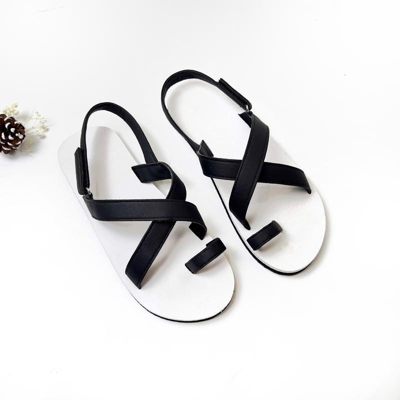 Giày sandal xỏ ngón quai chéo đế bệt đi học đi chơi đi làm A24 WOSHOE