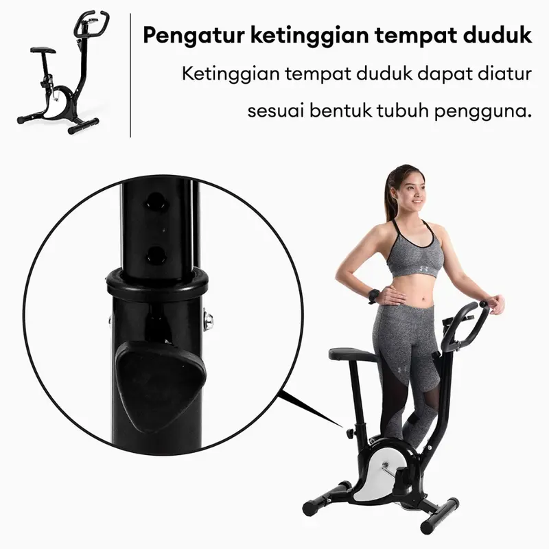 BG SPORT Sepeda Statis Spinning Bike Alat Fitness Exercise Bike Resistensi Adjustable Anti Slip Dukung hingga 150kg 5