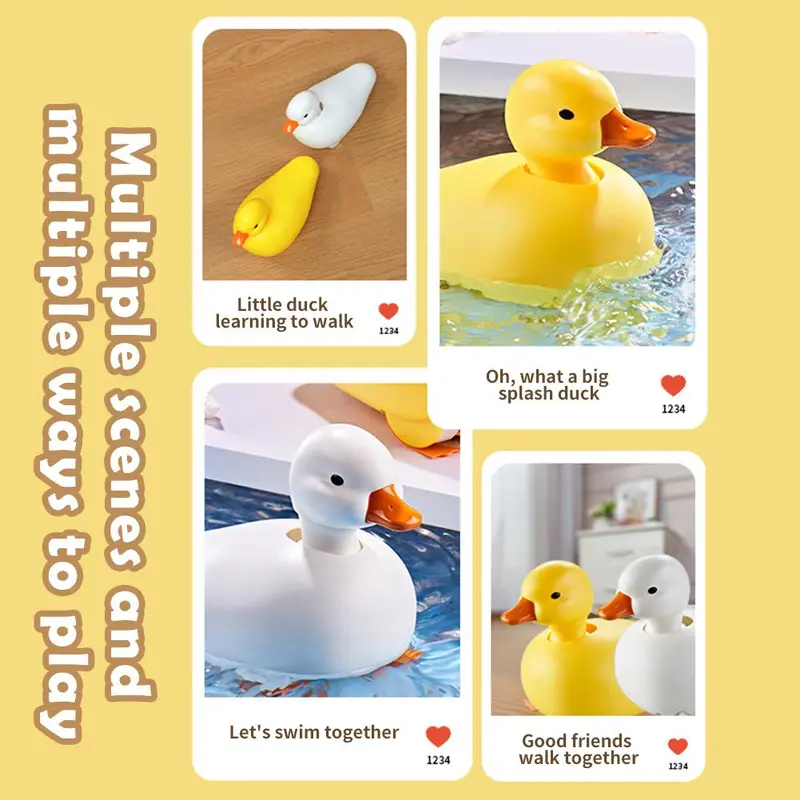 Vịt Cole Điện, Đu Đưa, Không Thấm Nước, Có Thể Đi Bộ, Đồ Chơi Nhà Tắm, Thích Hợp Cho Bé Tập Bò, Bồn Tắm Học Tập, Q7A8 1