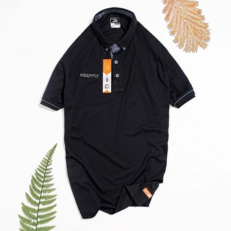Áo thun Polo nam One chính hãng Keep Fly có cổ - Vải thun lạnh cao cấp -Nhiều màu sắc đen phối cổ boho aop olotron 4