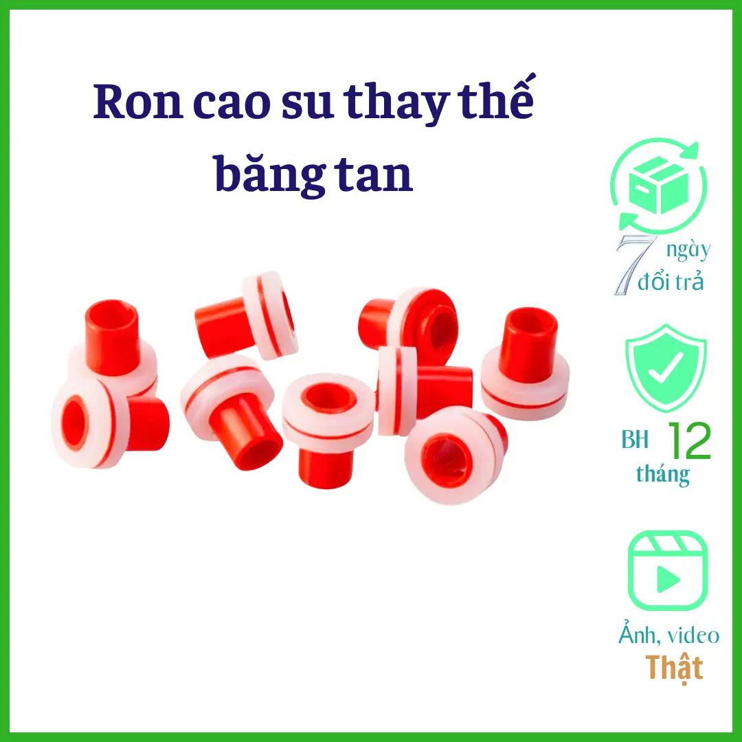 Gioăng cao su thay thế băng tan, ron cao su gắn ống, Combo 10 ron silicone thế hệ mới chống rò rỉ nước, keo lụa bịt ống