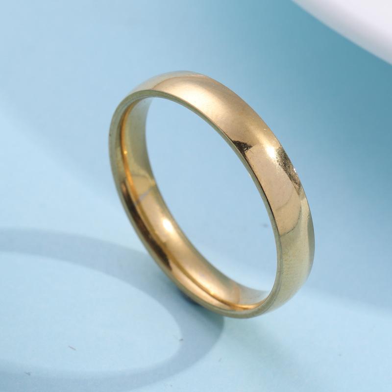 Nhẫn Thép Titan Phụ Kiện, Vòng MAYSU Mạ Sáng Bóng Vòng Cặp Đôi, Đường Kính 4mm, Chất Liệu Thép Không Gỉ, Đồ Trang Trí, Thích Hợp Cho Nữ, Nhà Sản Xuất nhẫn  của  zhenya 8