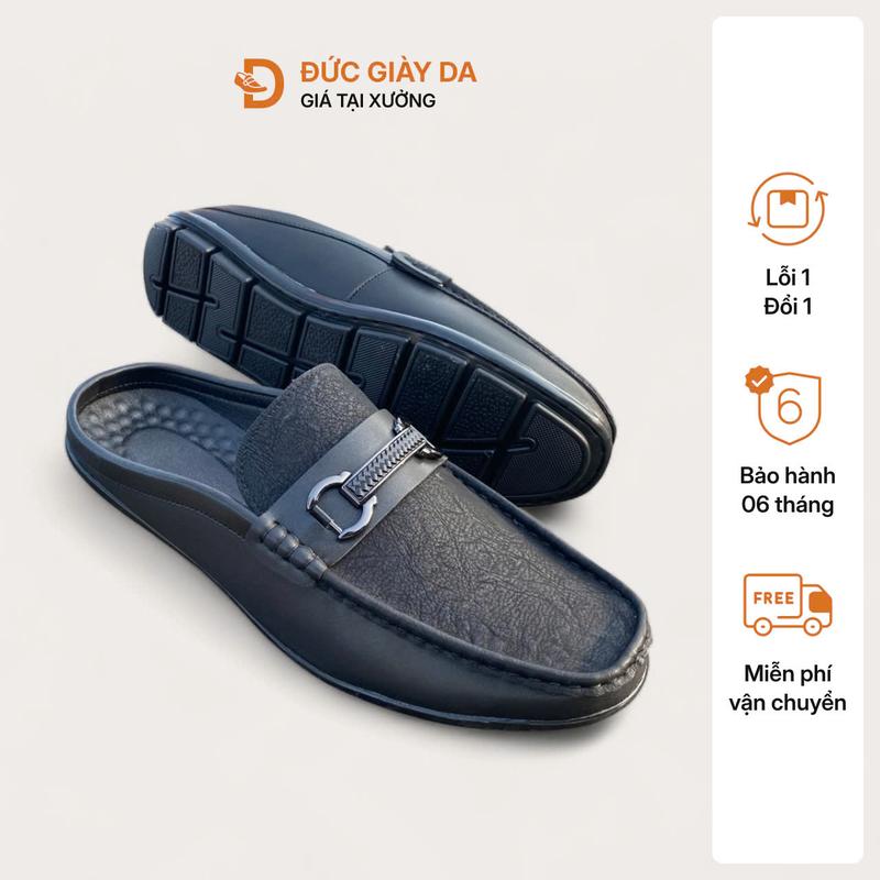  H1 Sục Nam Sục Da Nam Vân Nhám Giày Hè Thời Trang Nam Lịch Sự 