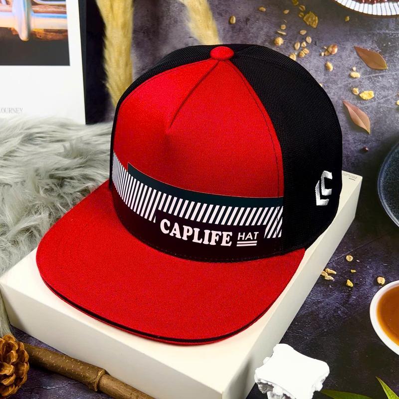Mũ/Nón Snapback Bít Đuôi Thể Thao họa tiết Thiết Kế Chất Vải Kaki Phối Lưới - CapLife