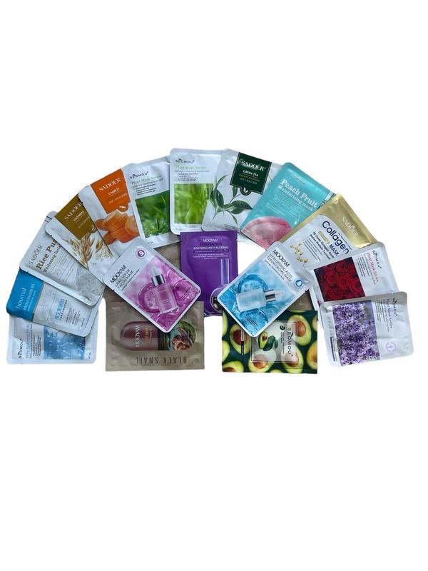 [ DA MỎNG] Combo 50 miếng mặt nạ dành cho da mỏng, da yếu  gồm các thành phần từ trái cây Skincare Cosmetics Nữ Women 0