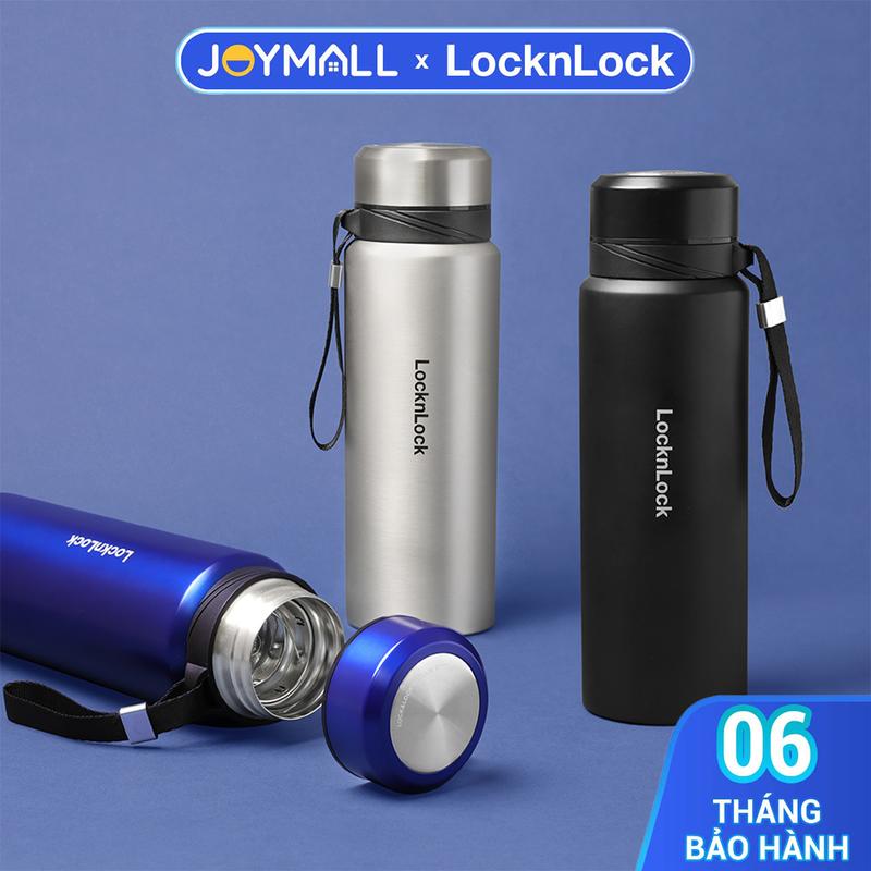 Bình Giữ Nhiệt LocknLock Vacuum Bottle LHC6180 800ml - Hàng Chính Hãng, Có Khay Lưới Lọc Trà, Dây Treo Xách - JoyMall