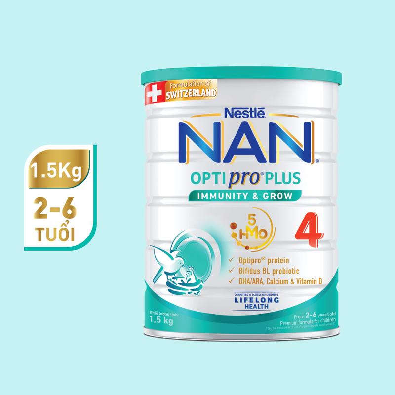  Sữa bột chính hãng Nestle NAN Optipro Plus 4 6x1500g cho trẻ trên 2 tuổi Date T04 2027 ưu đai mua 2 lon tặng tai nghe dành cho bé 