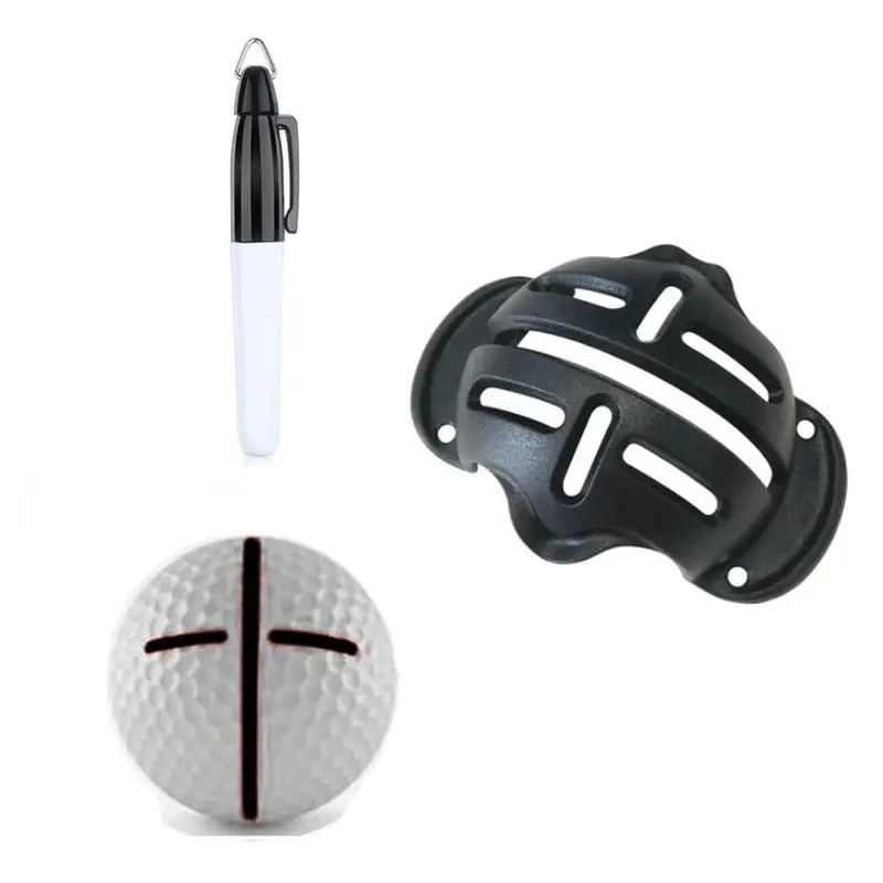 Golf Ball Marker with Pen, 1 Count Golf Ball Marker with 1/4pcs Pen, Ball Sports Equipment for Golf, Outdoor Sports Accessories 8