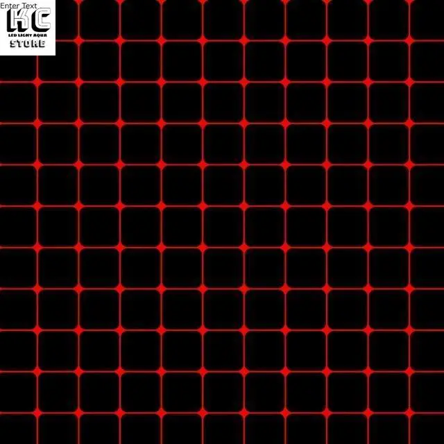 [Đà Nẵng Tranh dán hồ cá 3D Decal mẫu Caro chỉ đỏ nền den D-03  (Mặt Đáy)