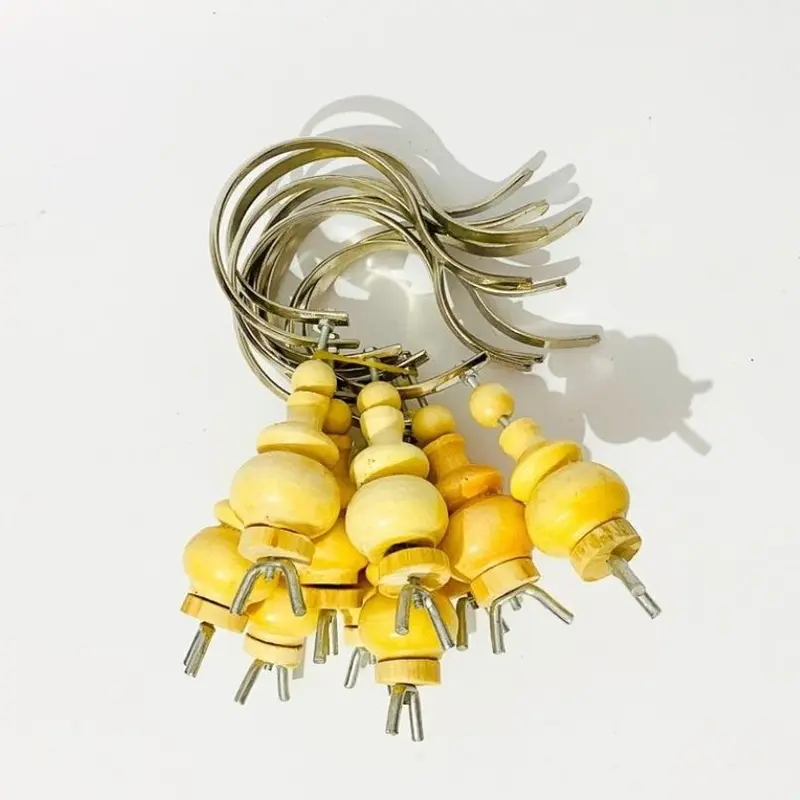 Móc Lồng Chim Inox Nậm Gỗ 3 Cạnh Đẹp cho lồng chim khuyên, yến, chào mào, chích choè giá rẻ, phụ kiện lồng chim 0