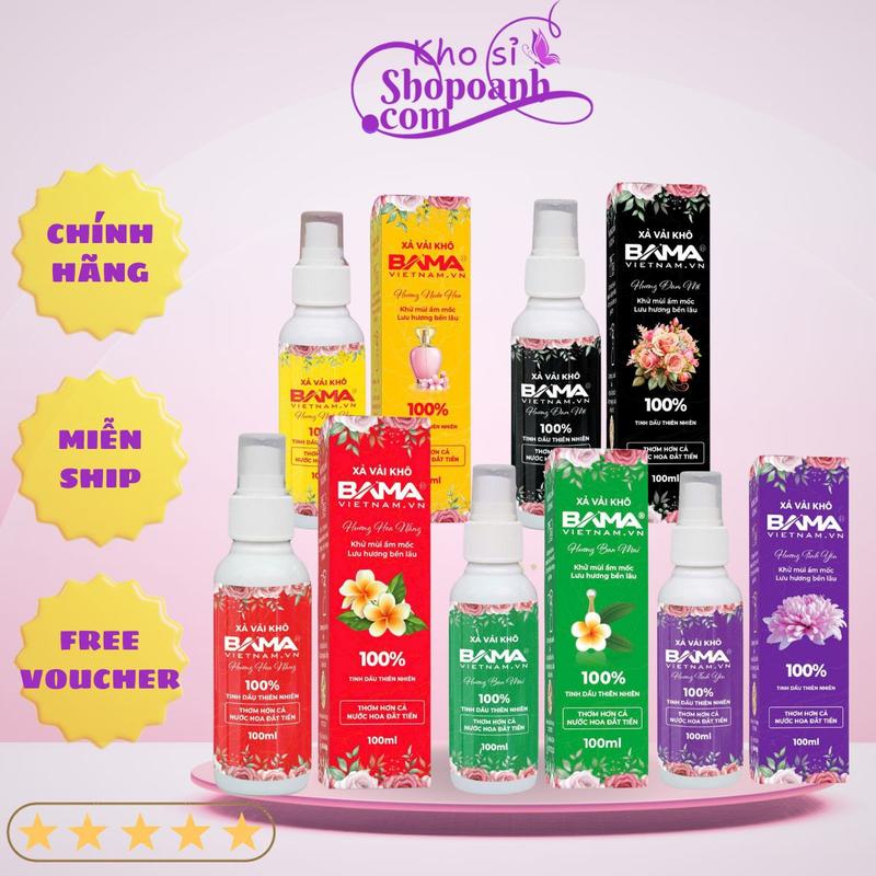 Xả vải khô BAMA Lâm Đại Phúc cũ 100ml xịt thơm quần áo mềm vải bền màu mới
