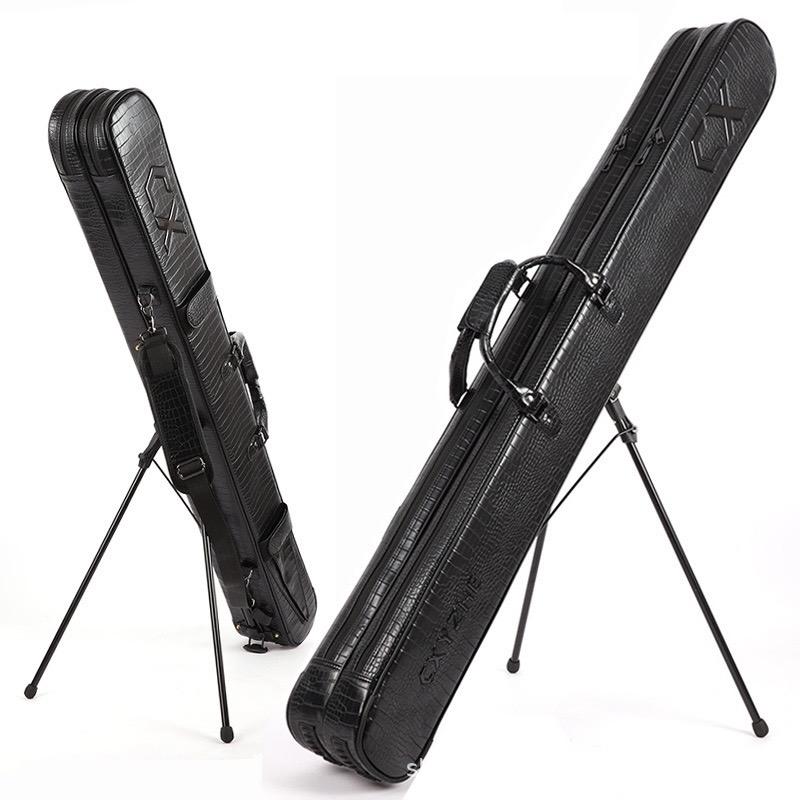  Bao da đựng cần câu cá CHUXIAN màu đen có chân chống mẫu mới 2 ngăn và 3 ngăn Fishing Đi Câu 