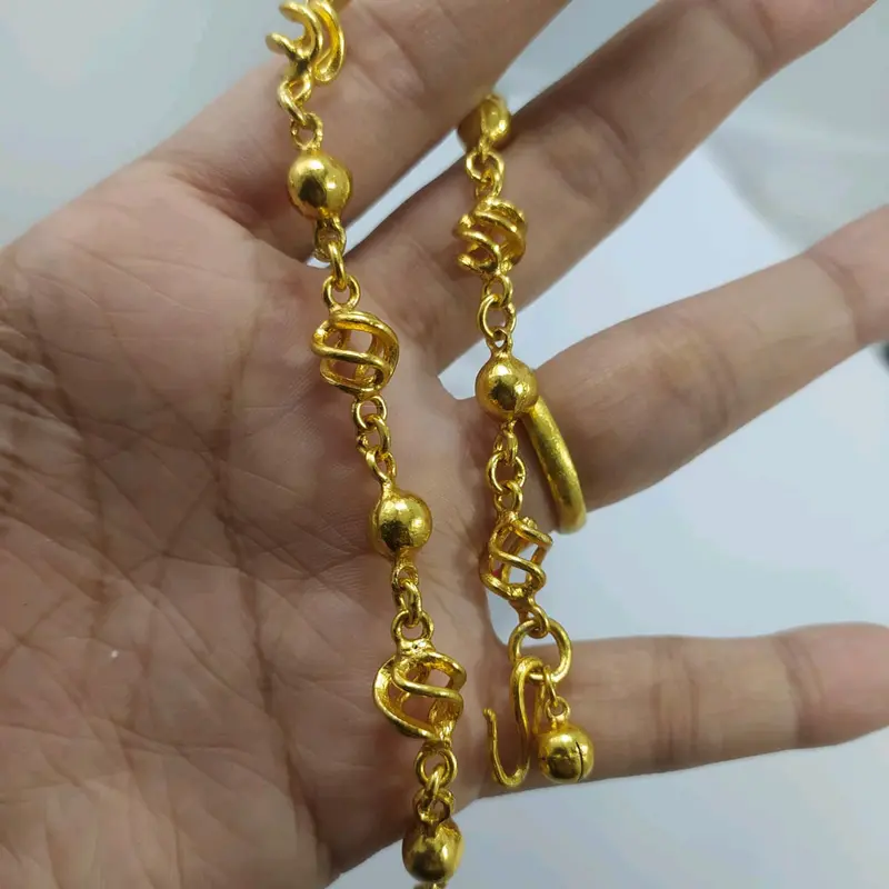 Perhiasan Gelang Bola Bola Belimbing Emas Sepuh 24k Lapis Kristal - PREMIUM LAPIS KRISTAL - 1