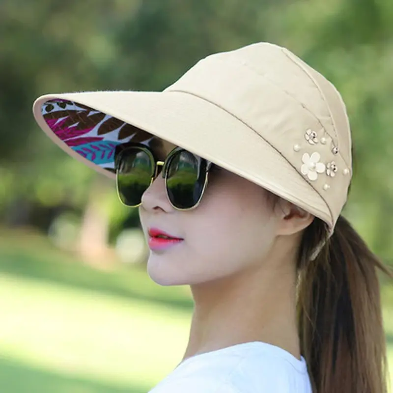 Mũ Chống Nắng Ngoài Trời Cho Nữ, Có Thể Điều Chỉnh, Chống Tia UV, Vành Lớn, Có Thể Gập Lại Và Thoáng Khí, D9W9 Cua Càng Cua 3