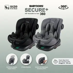 Babydoes Secure+ 360° Rotatable Carseat 360 Kursi Mobil Anak Bayi dengan SPS & Isofix