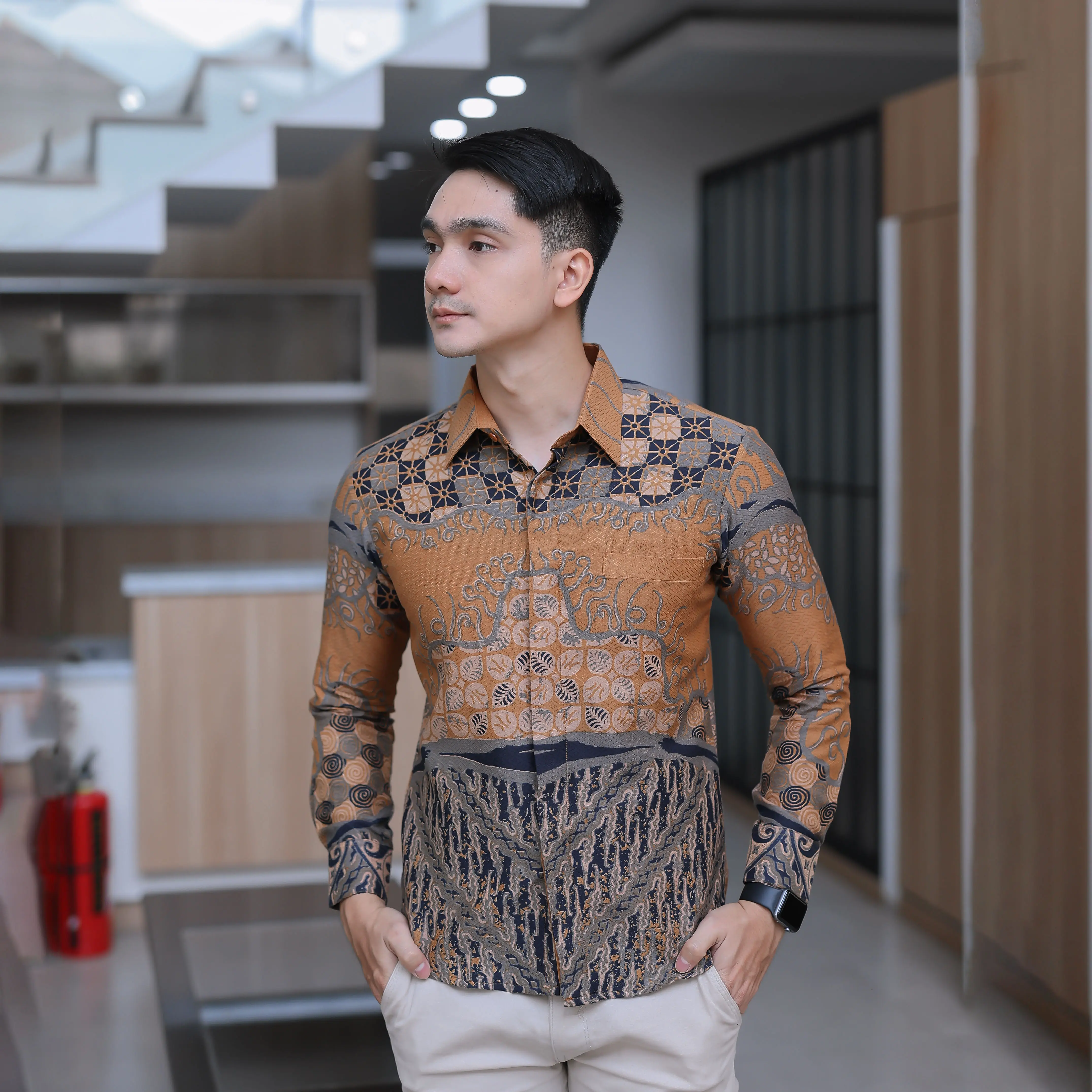 Batik Slimfit Bupala Long Sleeve A709 Pria Baju