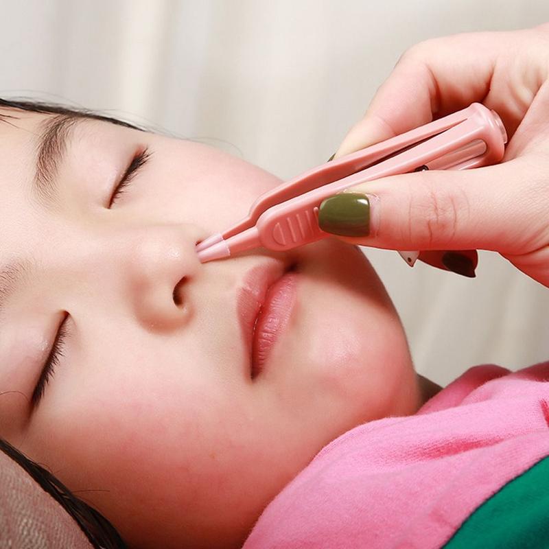 faninfan Clean Ear Nose Navel LED Light Baby Dig Booger Clips Plastic Infants Nose Safe Tweezers Cleaning Tweezer 7
