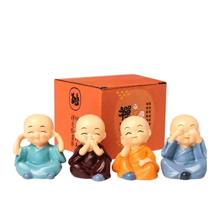 Bộ Tượng 4 Chú Tiểu Tứ Không Chất Lượng Cao Trang Trí Nhà Decor Phòng