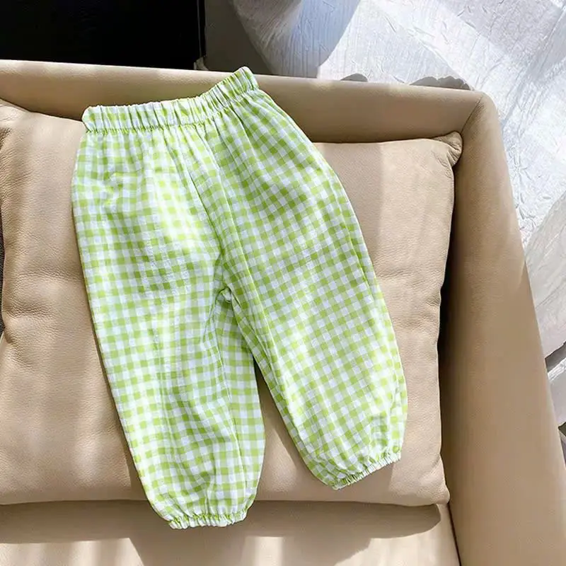 Quần dài bomber kẻ caro bo gấu cho bé gồm 5 màu cực xinh sz14-45kg[H4] 8