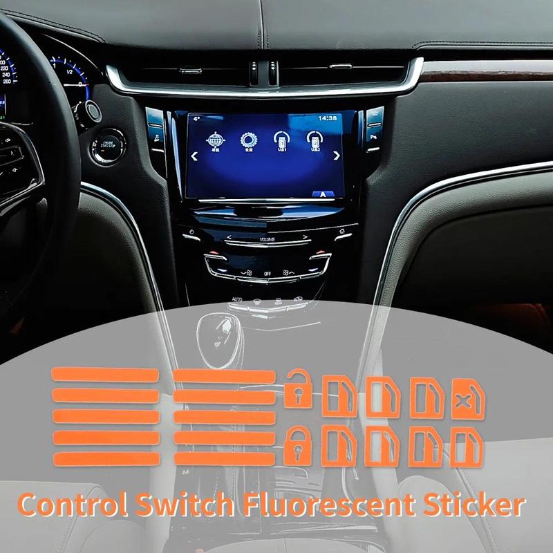 Product Introduction of Luminous Window Button Sticker Fluorescent Windows Lifter Door Switch Stickers Night Safety Decal Car Interior Decals Auto Part 4