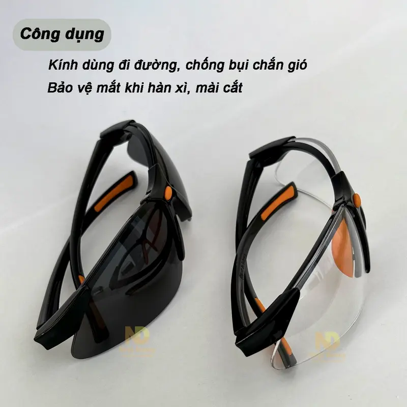 Kính bảo hộ Everest EV302 hàn điện, Kính chống bụi chắn gió dùng trong lao động đi xe máy chống tia UV 4