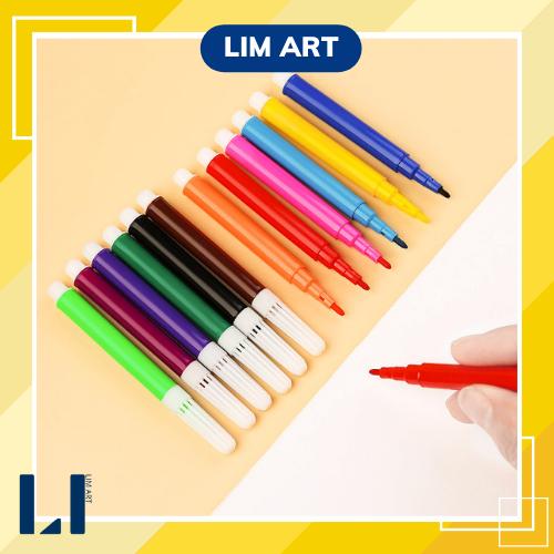 Bộ 5/6/8/12 bút lông màu nhỏ, bút dạ màu nước mini cho bé tập tô vẽ