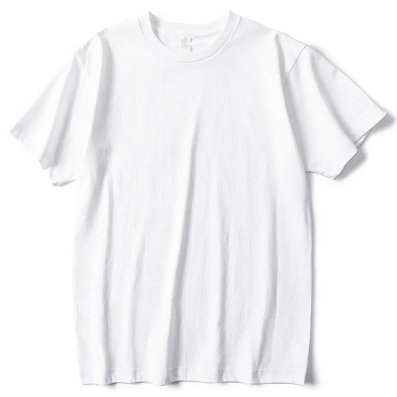 Full-color heavy cotton short-sleeved t-shirt solid color loose and versatile top summer men's and women's same tee