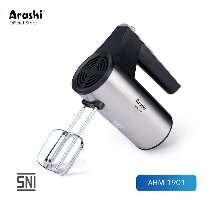 Gambar Arashi Hand Mixer AHM 1901/190Watt/2 pengocok/5 pilihan kecepatan/Turbo dari Arashi asia Kab. Tangerang Tokopedia