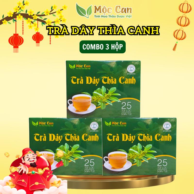ComBo 3 HỘP 75 túi lọc Trà Dây Thìa Canh Mộc Can sử dụng tiện lợi. Nước Trà Tea. Chè