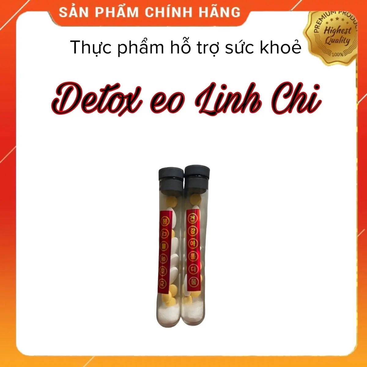Detox Linh Chi đỏ Thực phẩm bổ sung  giúp thải độc giảm táo bón  dành cho người lớn ống 10viên