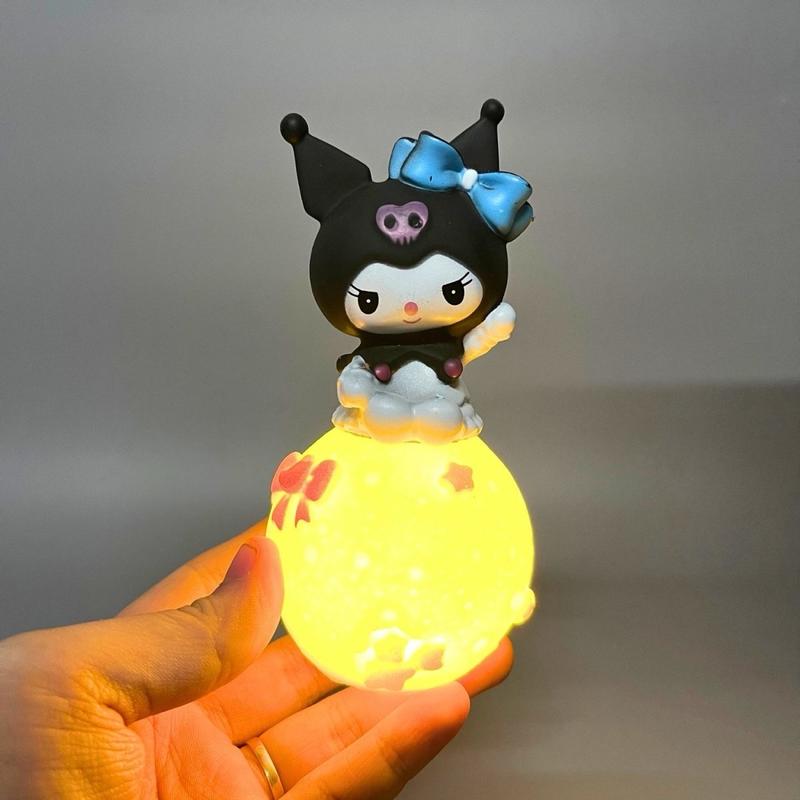 Mô Hình Lambara Kuromi đeo nơ - Cao 13cm - rộng 6cm - nặng 120gram - Có LED ở cầu - Figure Anime - No box : bọc túi OPP Đồ Chơi Toy 0