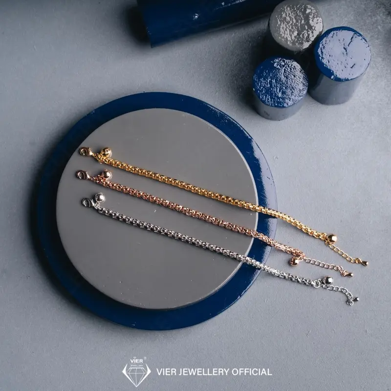 Vier Edition 12926-8437 gelang simple wanita 4mm 4