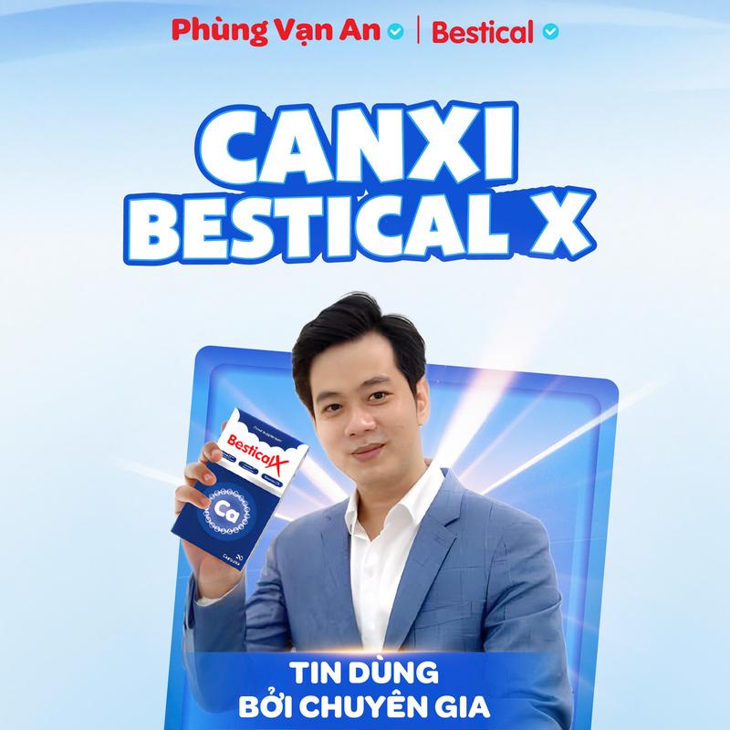 [PVAxBesticalX] Canxi Bestical X - Hỗ Trợ Tăng Chiều Cao Trẻ Trước/Trong Dậy Thì | Hỗ Trợ Bổ sung Canxi Sinh Học, Vitamin D3 và K2 Cho Bé