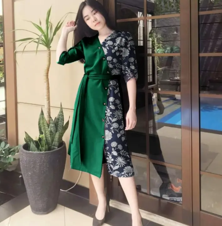 THABISHOP / TUNIK LAUREN ZIBA / FLOW / HN / TUNIK WANITA / TUNIIK REMEJA KEKINIAN / OUTFIT KEREN / BAJU LEBARAN / TERUSAN WANITA / OODT KOREAN STYLE 7