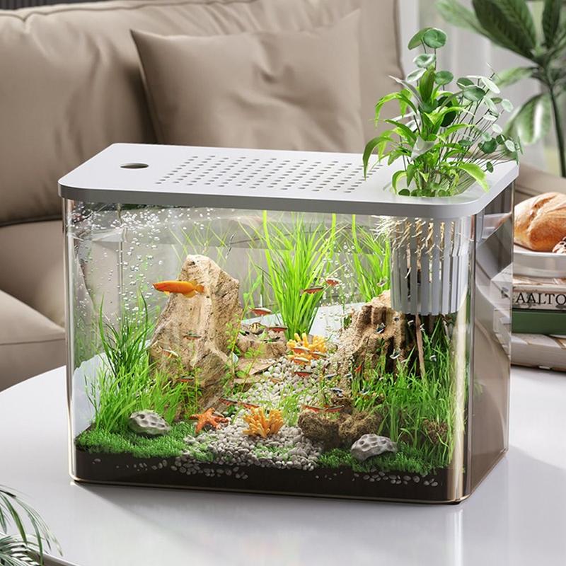 Durable PET+ABS Fish Tank with Lid Transparent Turtle Tank Drop ...