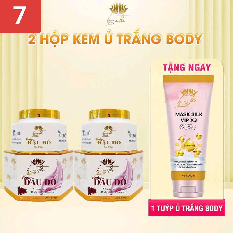 LT15 _  [Tặng 1 Ủ Body]_Combo Hai Hộp Kem BODY ĐẬU ĐỎ. Sáng da mờ thâm, chống nắng bảo vệ da. Kem Body 230g - ủ body 300ml Dưỡng Body Women