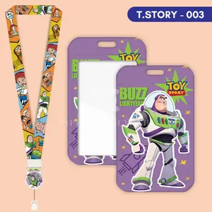 (N017) ID Card Holder Tali Yoyo Toy Story / Nametag Yoyo Buzz / Woody dengan Tali Bisa Ditarik