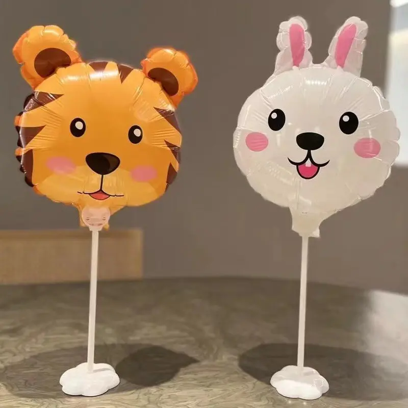 TSA (COD) Balon Foil Bulat Kepala Hewan 18Inch Balon Foil Jumbo Balon Pesta Ulang Tahun 18 Inch Balon Dekorasi Satuan Balloon Theme Birthday Cartoon Animal Head Foil Balloon Cartoon Plastic Multicoloured 4