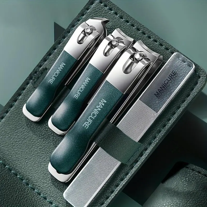 Professional Nail Clipper Set, 4 Counts/set Portable Nail Scissors, Stainless Steel Manicure Pedicure Tool 0