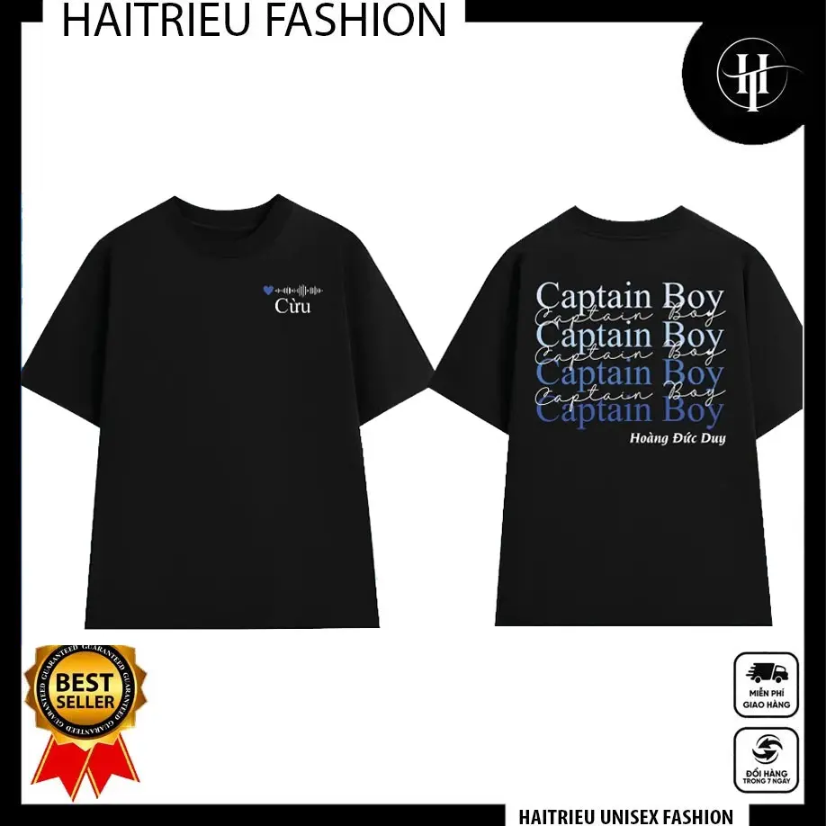 Áo thun Captain Boy in chữ ký unisex nam nữ cực chất