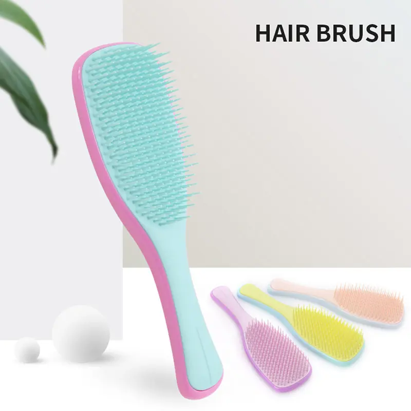 1PC Detangling Hair Brush Portable Magic Handle Hair Comb Massager Straight Curly Wet Hair Styling Comb for Women Men