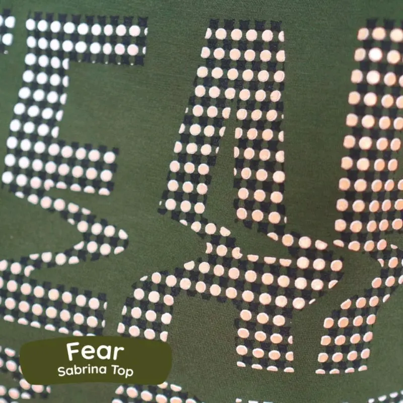 Fear Sabrina Top Army Baju Kaos Atasan Olahraga Wanita Senam sasheshop76 3